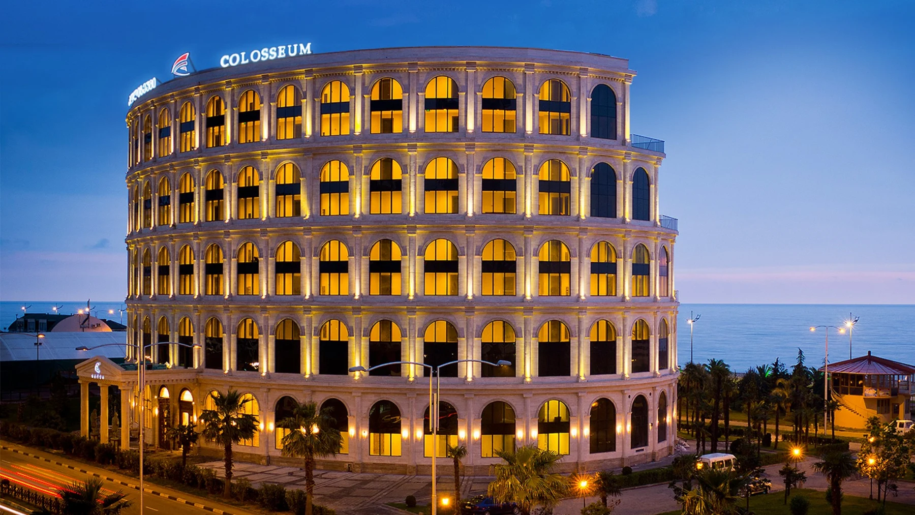 Colosseum Marina Hotel facade in Batumi